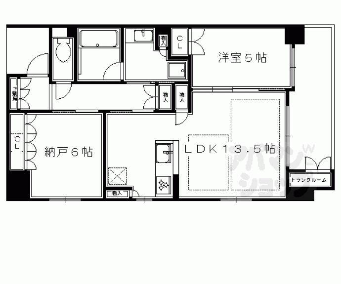 【ソルレヴェンテ四条大宮】間取