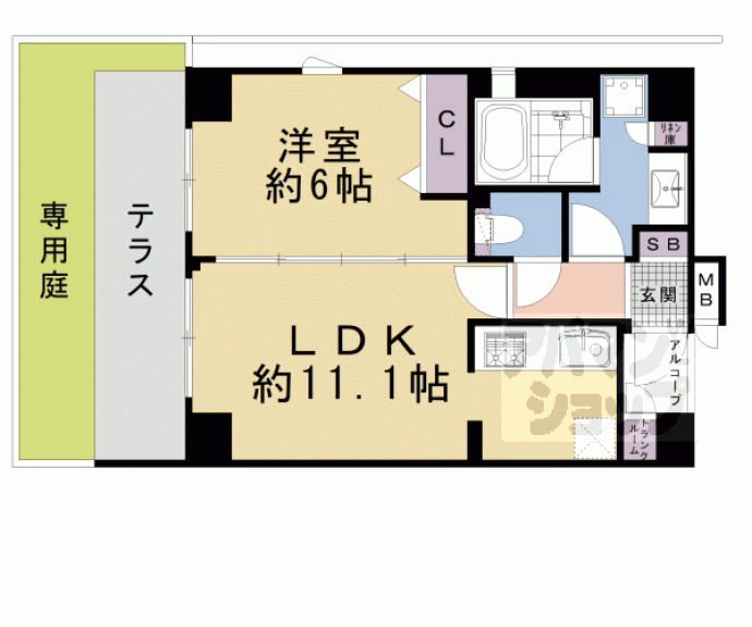 【デュオヒルズ京都室町通鯉山町】間取