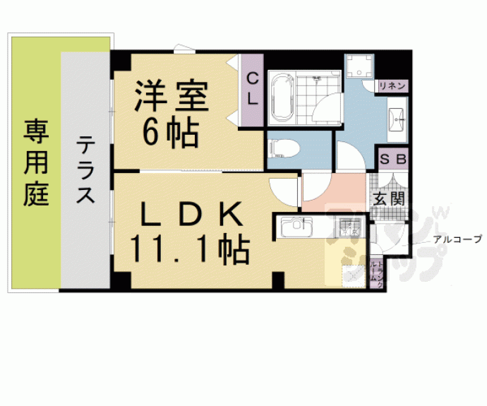 【デュオヒルズ京都室町通鯉山町】間取