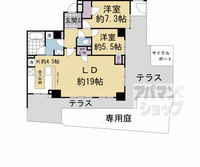 【ライオンズ京都五條院ロイヤルグレイド】間取