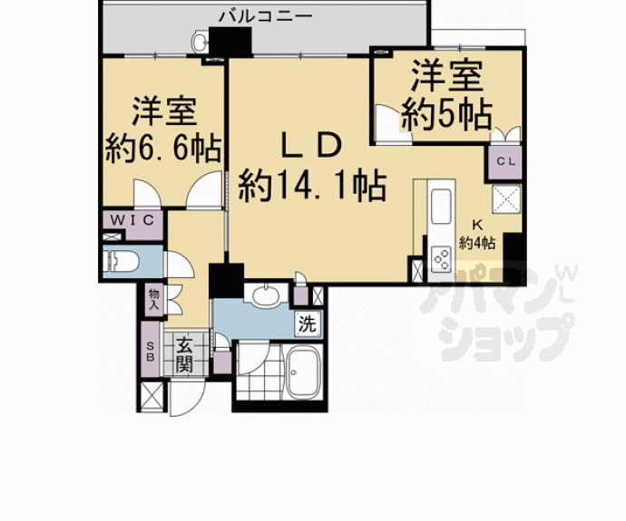 【ライオンズ京都五條院ロイヤルグレイド】間取