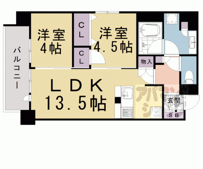 【ルーシア京都烏丸御池】間取