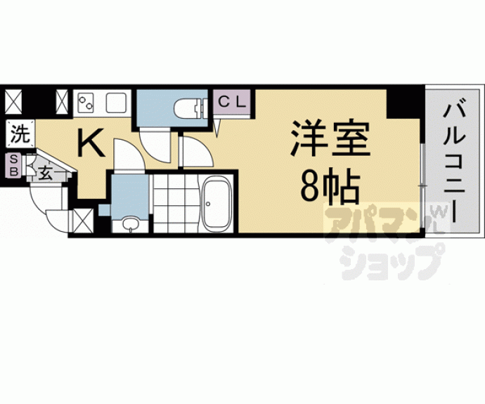 【エリタージュ新町】間取