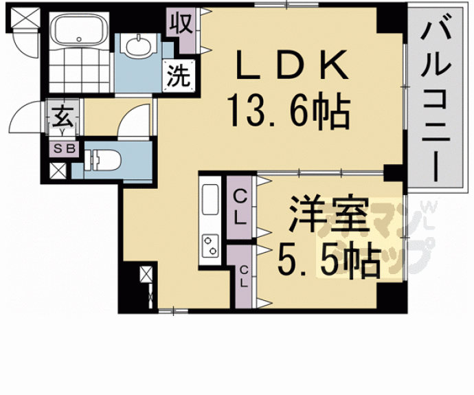 【エリタージュ新町】間取