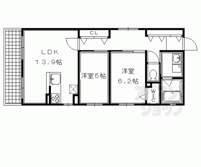 【コンフォールパレ新町二条】間取