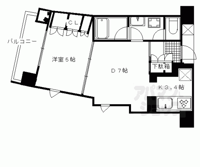 【プラネスーペリア四条河原町】間取