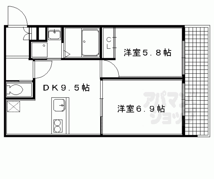 【プレシャス御所南】間取
