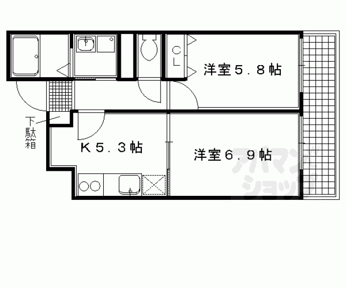 【プレシャス御所南】間取