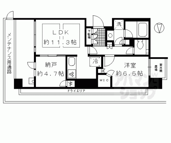 【ザ・パークハウス三条油小路】間取