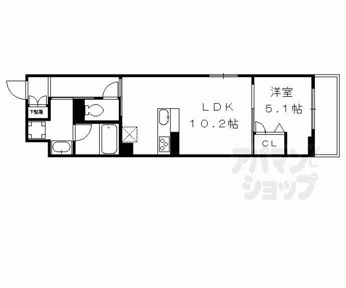 【シャーメゾン二条城】間取