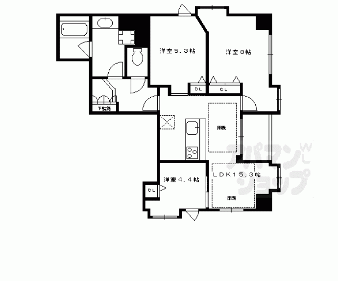 【プリオーレ京都三条高倉】間取