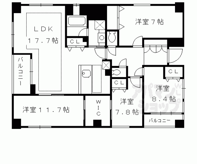 【プリオーレ京都三条高倉】間取