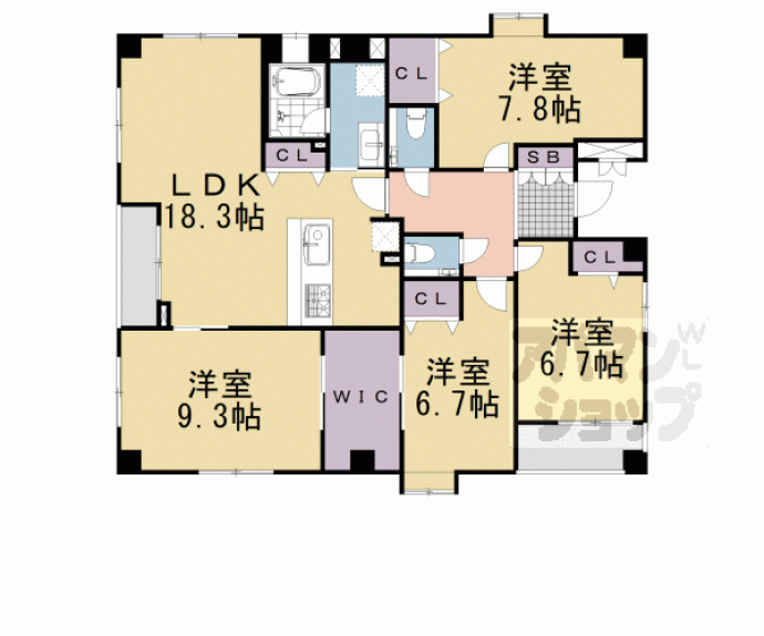 【プリオーレ京都三条高倉】間取