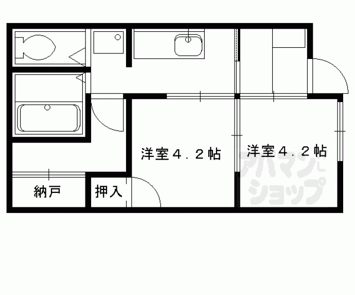 【池ノ内町貸家】間取