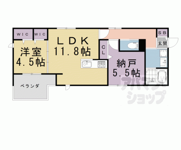 【クレスト烏丸松原】間取