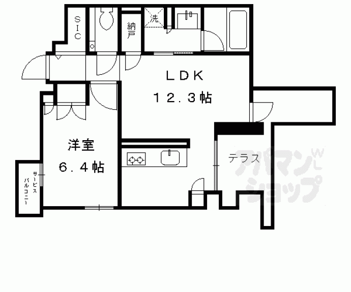 【イーグルコート御所南柳馬場二条】間取