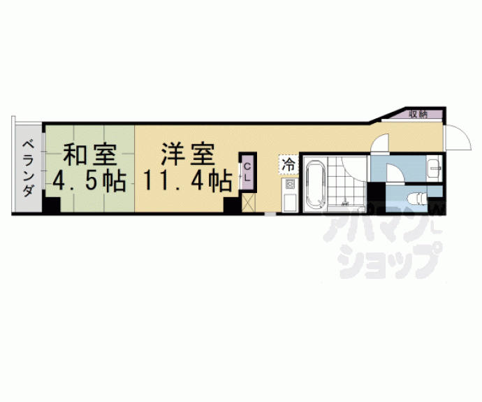 【バウハウス富小路三条】間取