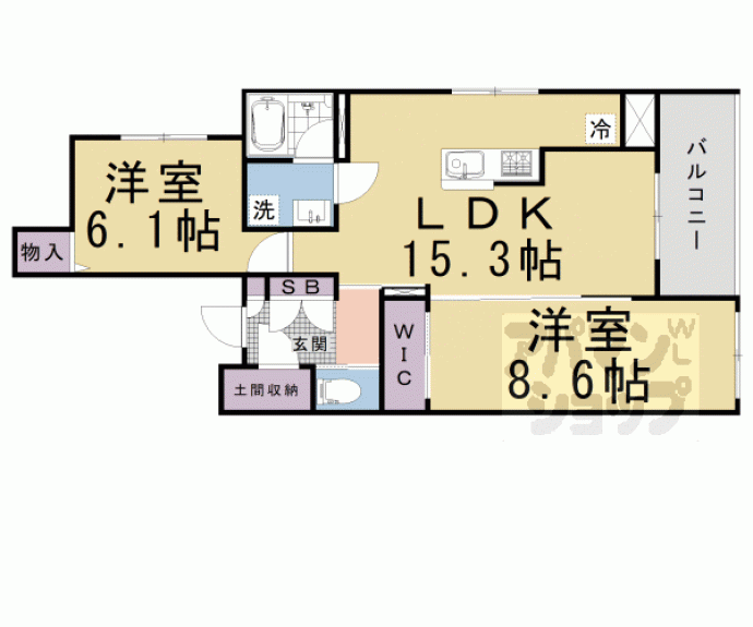 【シャーメゾン祠西洞院二条】間取