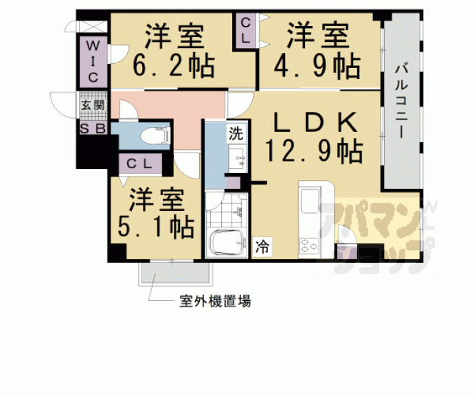 【アールズコート御所南】間取