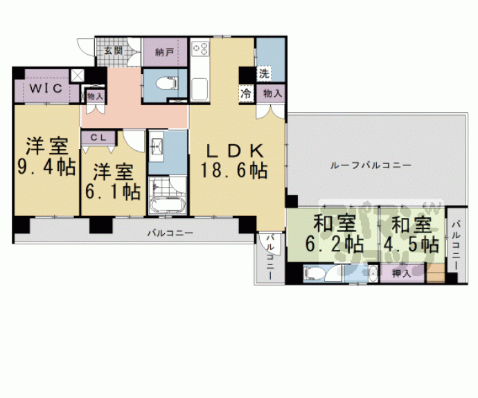 【ラグゼナ清水五条】間取