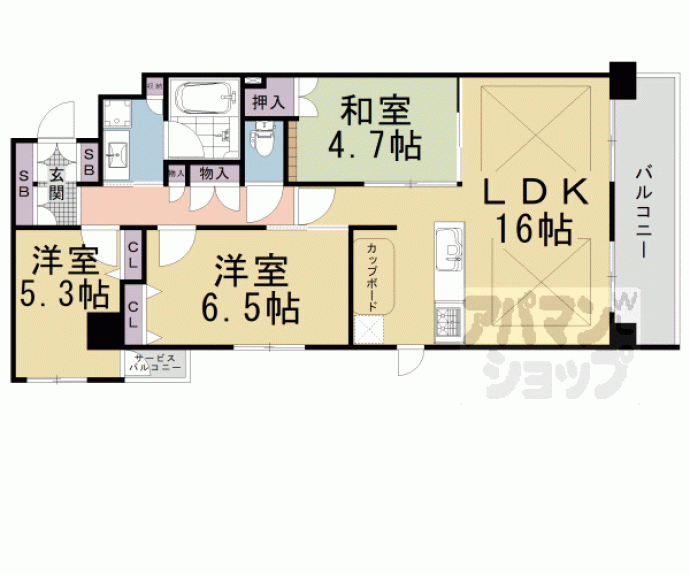 【プレサンスロジェ二条城前】間取