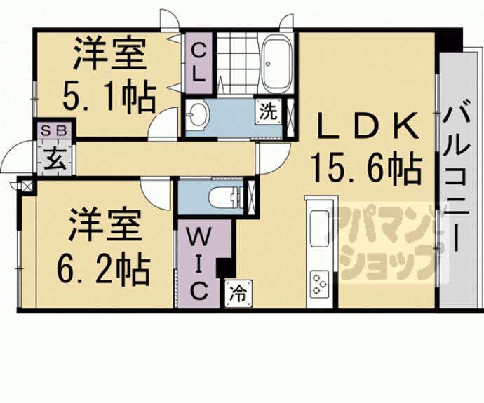 【Riviere Gauche 寺町二条】間取