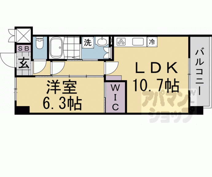 【Ｒｉｖｉｅｒｅ　Ｇａｕｃｈｅ　寺町二条】間取