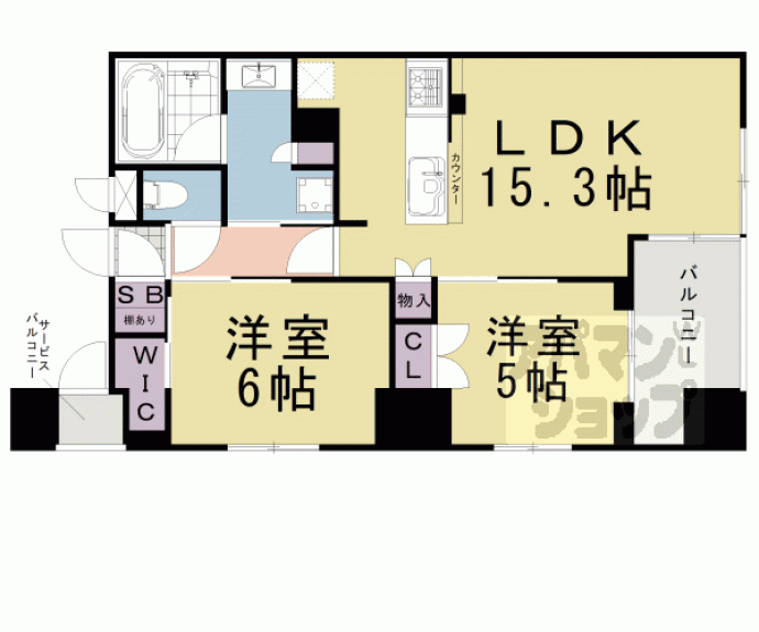 【イーグルコート四条烏丸WEST】間取