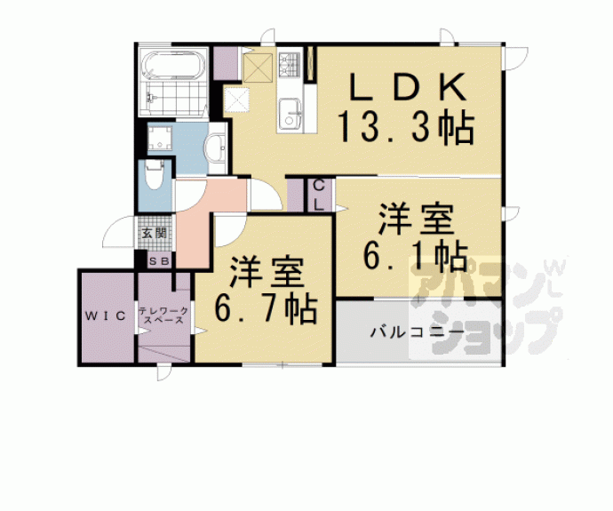 【Ｄ－ｒｏｏｍ三条大橋】間取