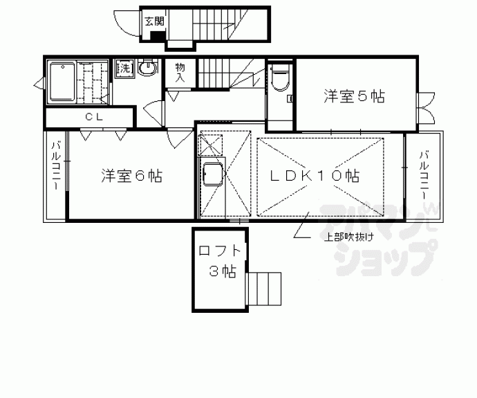 【花のワルツ嵯峨】間取