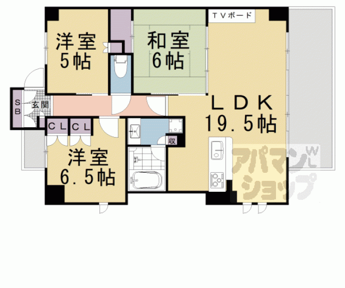 【アトレ西院エルステージ】間取