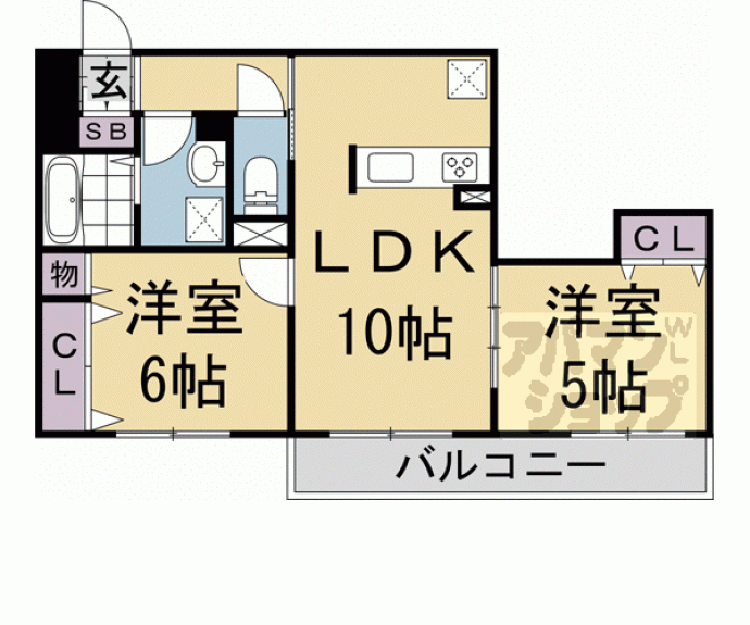 【ヴェズレー神足】間取