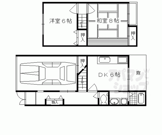【西ノ京永本町貸家】間取