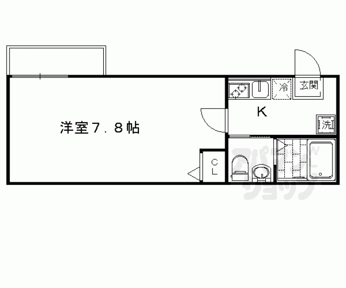 【フラッティ花園ミンク】間取