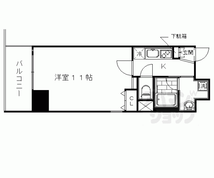【アスヴェル京都西大路御池】間取