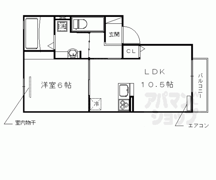 【コンフォート西京極】間取