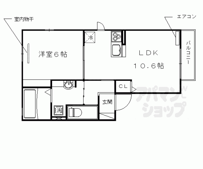 【コンフォート西京極】間取
