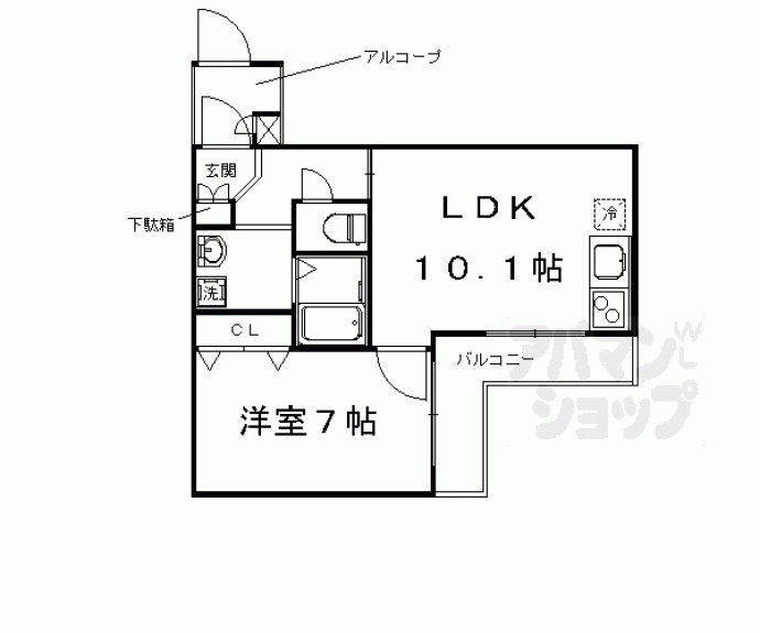 【ＦＩＯＲＥ西院】間取
