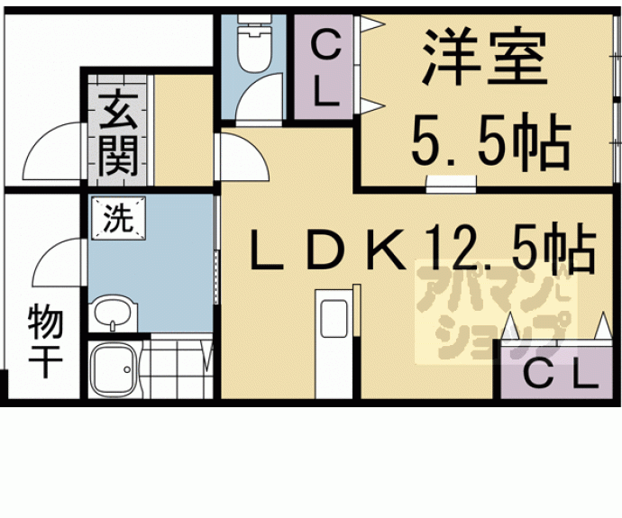 【嵯峨野開町貸家】間取