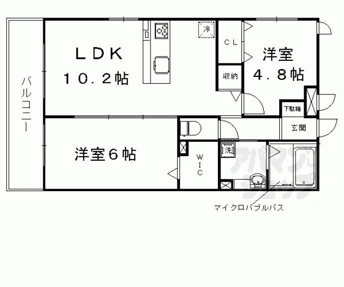 【グランシャリオ西院】間取