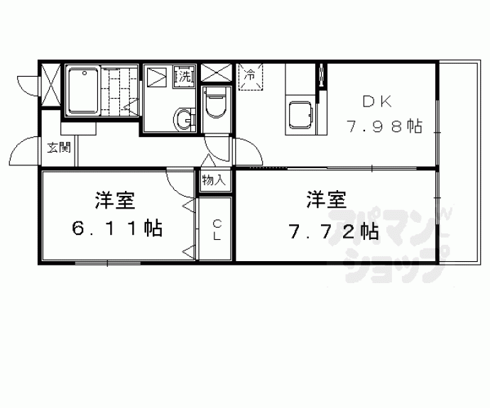 【ＭＥＲＣＩ　ＧＡＲＤＥＮ嵯峨】間取