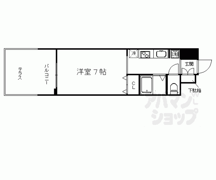 【ル・パルトネール西大路御池】間取