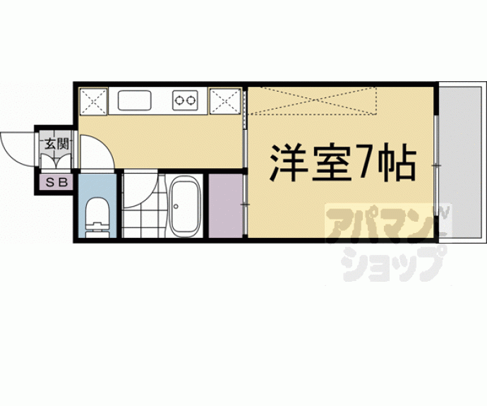 【ル・パルトネール西大路御池】間取