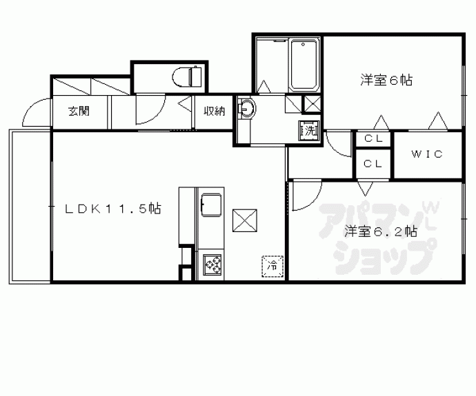 【ロイヤルクレセント】間取