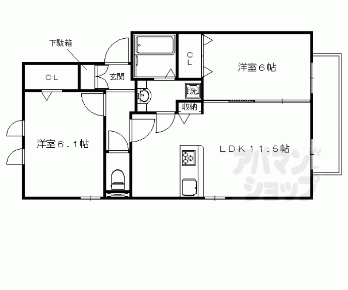 【レジウム嵯峨】間取