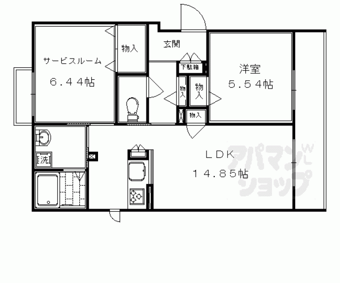【シャーメゾン右京】間取