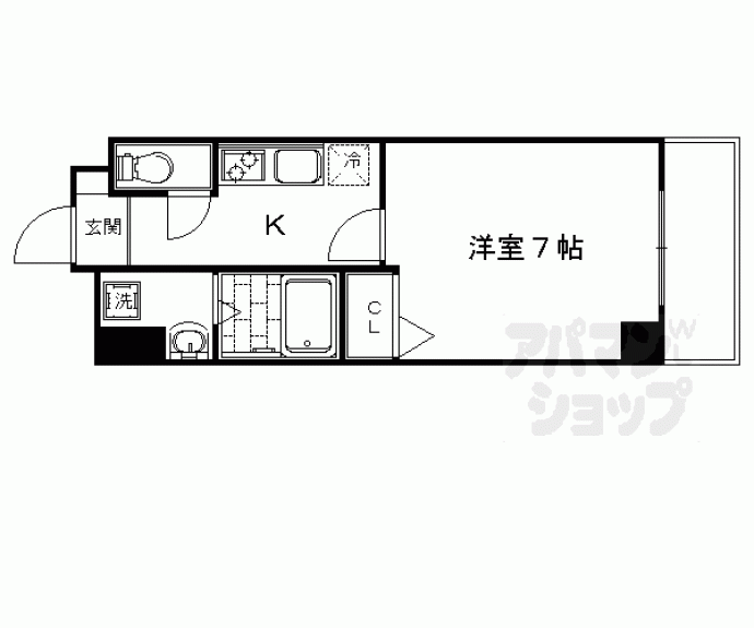 【ＧＲＥＥＮ　ＦＯＲＥＳＴ丹波口】間取