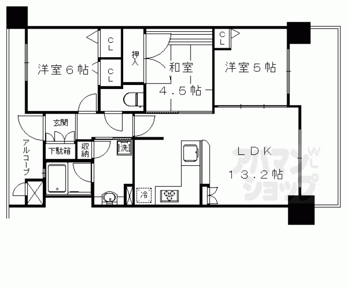 【プレサンスロジェ京都二条】間取