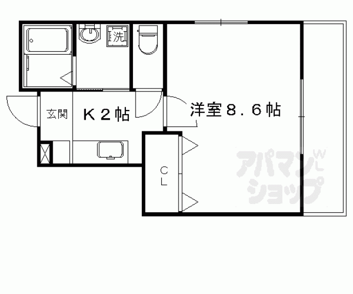 【クレドール西院】間取