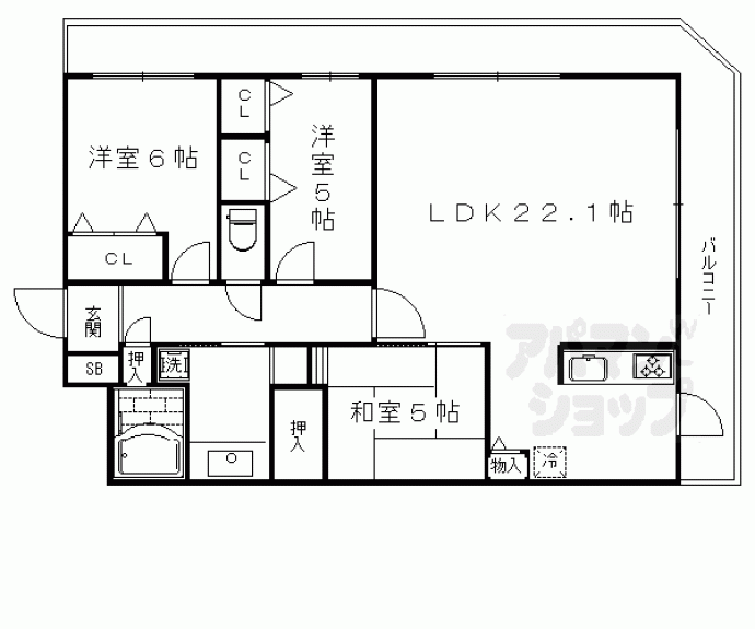 【パデシオン京都五条】間取